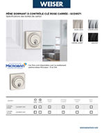 Thumbnail for Literature PDF Weiser Spec Sheet KEY CONTROL SQT DEADBOLT - GCD9571 FR